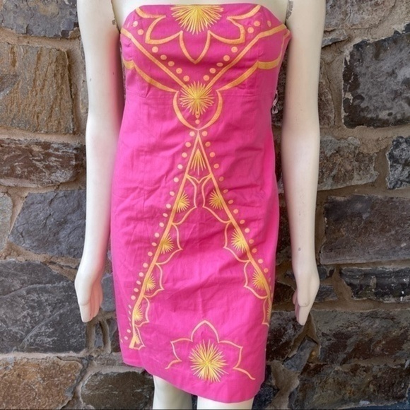 Lilly Pulitzer Bowen Embroidered Strapless size 6 - Picture 3 of 9